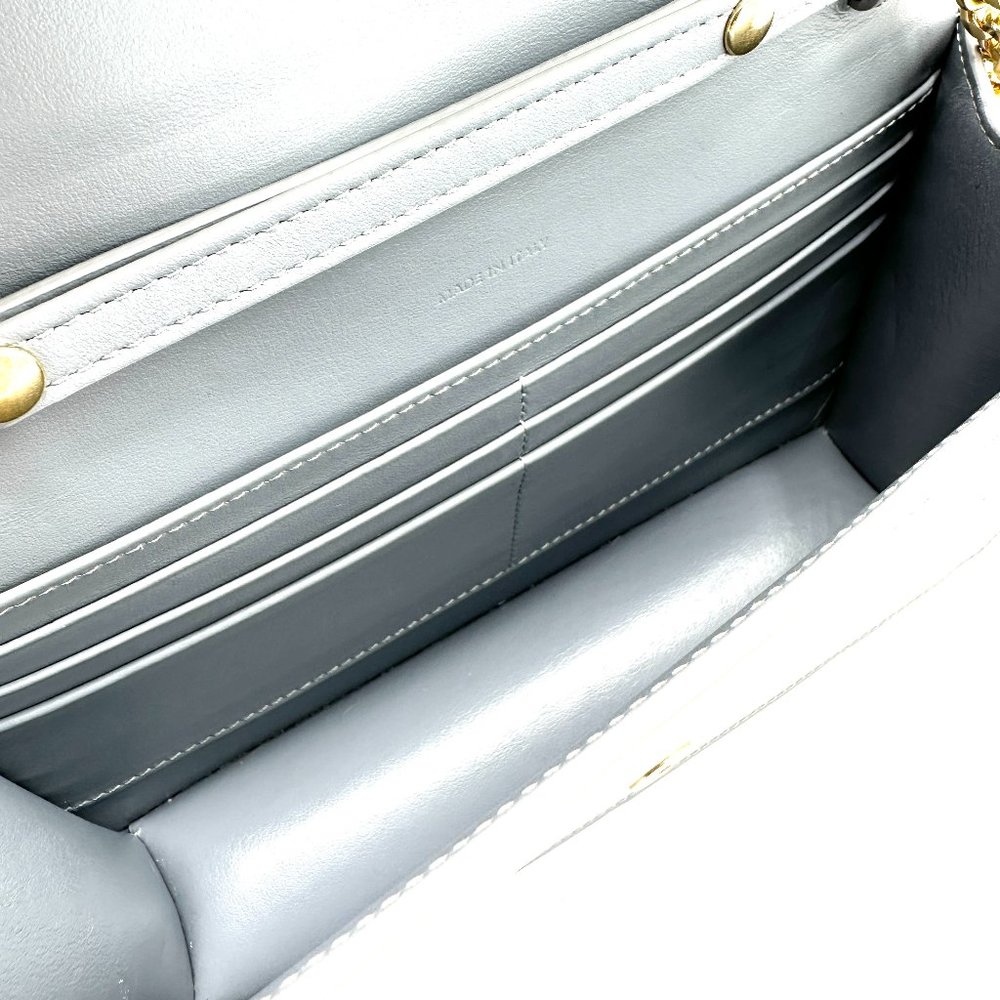 Celine Slate Blue Triomphe Margo Chain Flap - Picture 10 of 10